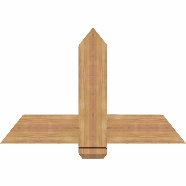 Ekena Millwork Eugene Smooth Timber Gable Bracket, Western Red Cedar, 36"W x 23"H x 3 1/2"D x 5 1/2"F, 15/12 Pitch GBW036X23X0406EUG00SWR - main